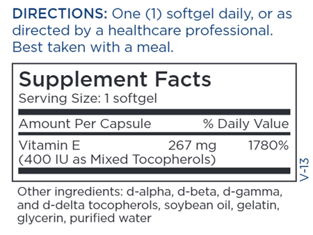 Vitamin E Complex 400 IU (Metabolic Maintenance)