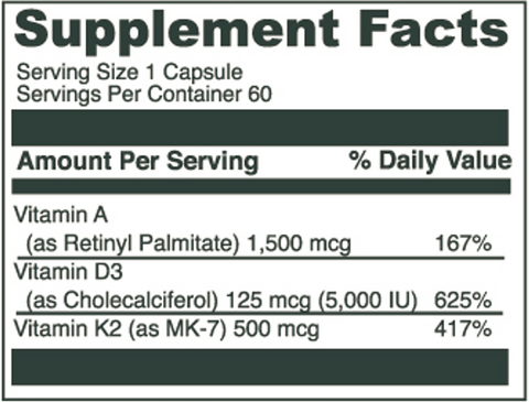 Vitamin A D K Supplement Doctor Alex Rinehart