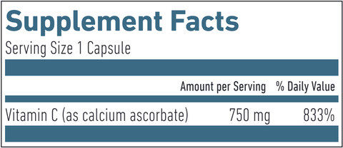 Vitamin C 750 mg (Biogena) Supplement Facts