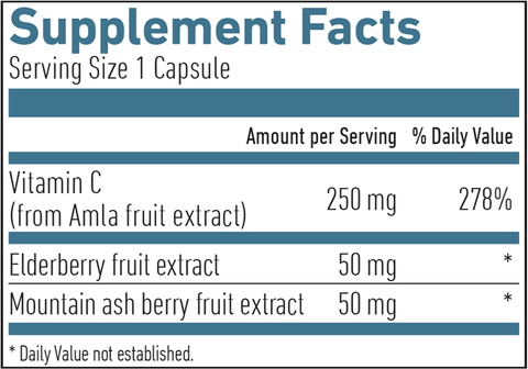 Vitamin C Plant-Based (Biogena) Supplement Facts