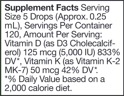 Vitamin D3/K2 Liquid (Amy Myers MD)