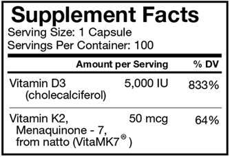 Vitamin D3 5000 Plus Natural MK-7 (Bio-Design)