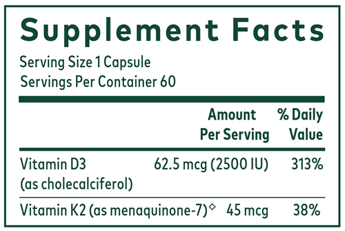 Vitamin D3 + K2 (Gaia Herbs Professional Solutions)