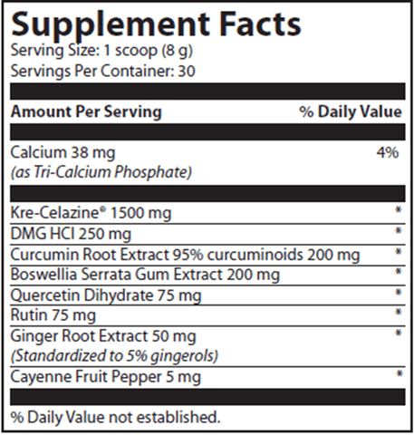 X Flame (Nutritional Frontiers) Supplement Facts