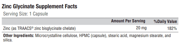 Zinc Glycinate (Xymogen)
