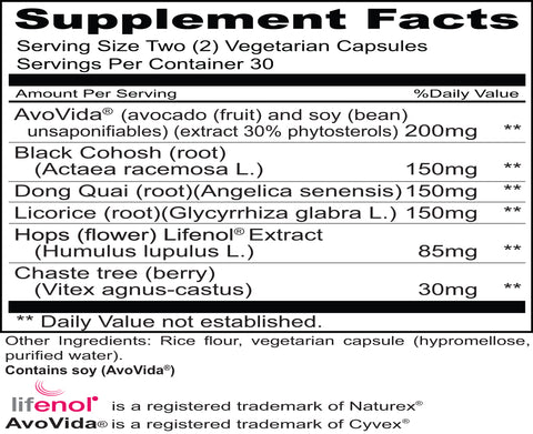 Estro-Flash (Priority One Vitamins) Supplement Facts