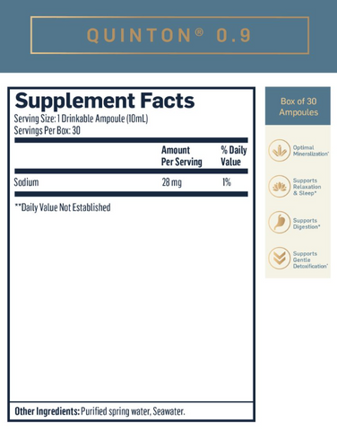 Quinton hypertonic ampule supplement facts