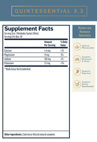 Quintessential 3.3 supplement fact