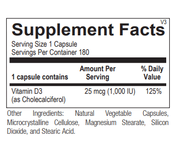 Vitamin D 1,000 IU Ortho Molecular
