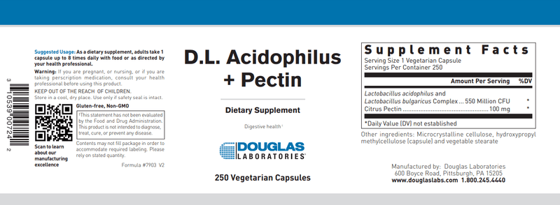 Buy DL Acidophilus + Pectin Douglas Labs