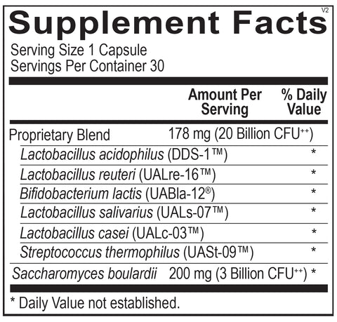 Ortho Biotic R Probiotic Ingredients