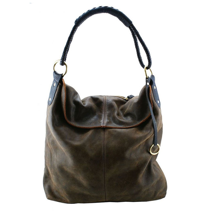 Distressed Leather Bag Color light Brown