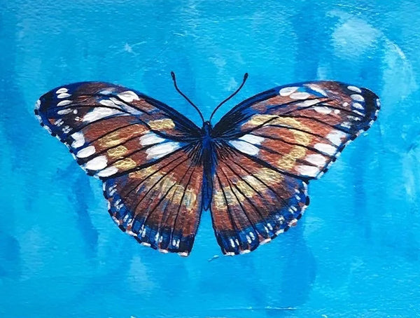 Butterfly symbols in dreams - blue butterfly painting