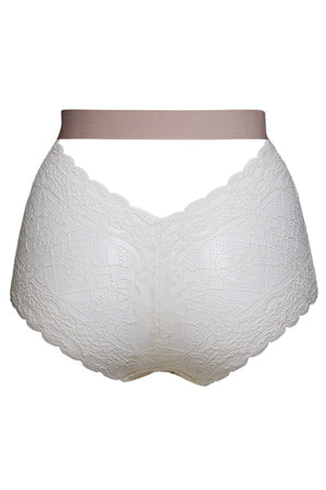 Amelie White Tie Back Lace Bralette, Tops