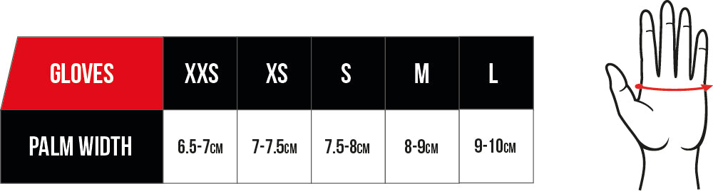 CORE Glove Size Guide