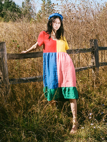 Ersa Fibers FW21 Patchwork Dress styled by Courtney Hollis CR Hollis