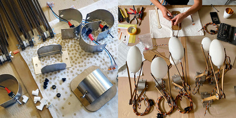 Manufacture of the Pilaf tsé tsé articulated lamp