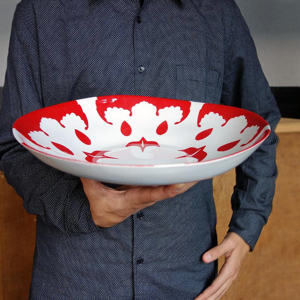GRAND PLAT À TARTE ROND rouge : Vaisselle Bouchara