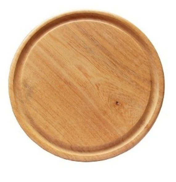 Wooden Plate for BBQ, 20 cm / 7.87" diameter