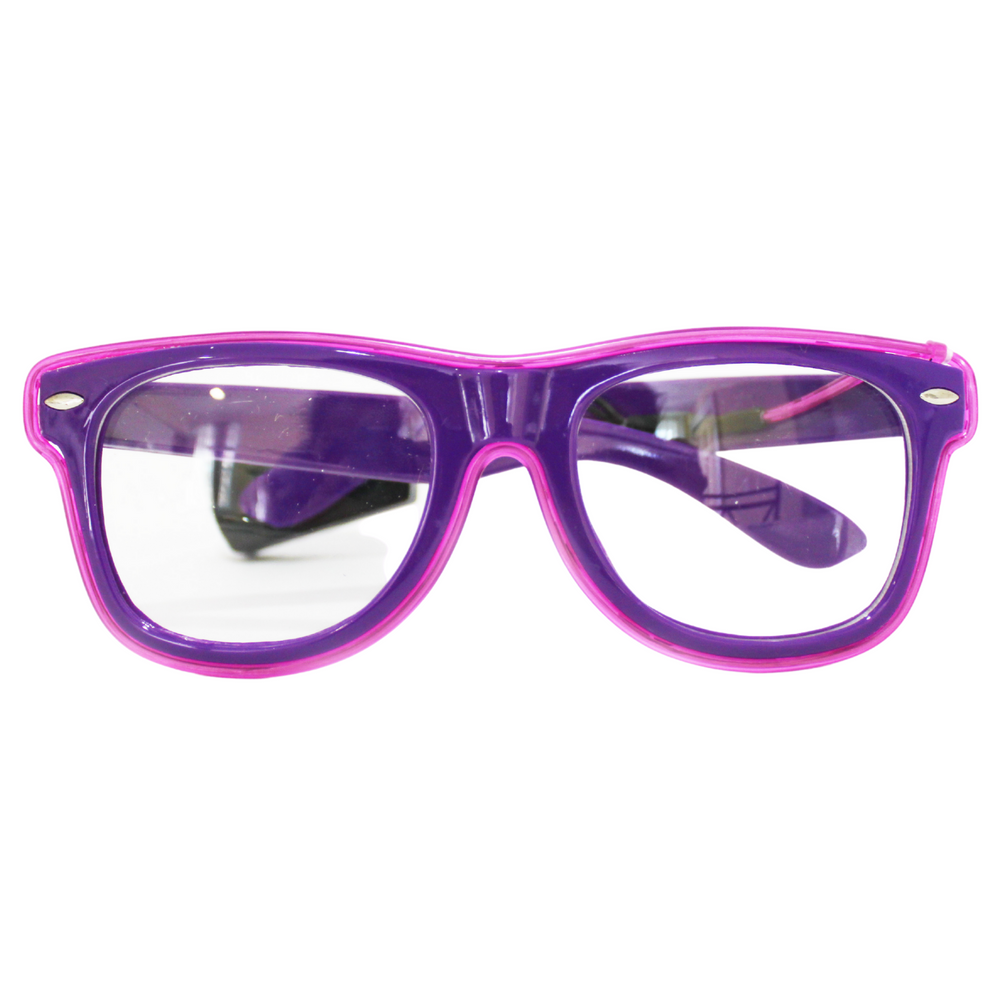 purple nerd glasses