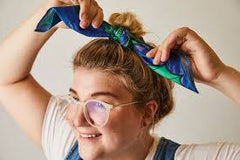 Lush waste-free product package doubles as knot wrap for your hair