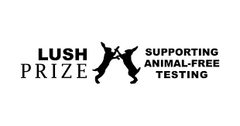 Lush fighting animal testing logo