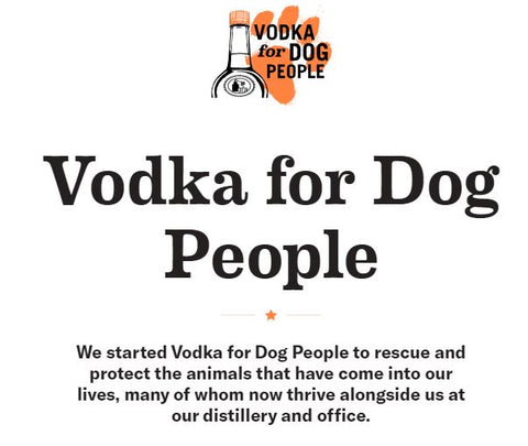 vodka for dog people logo tito's vodka nonprofit label