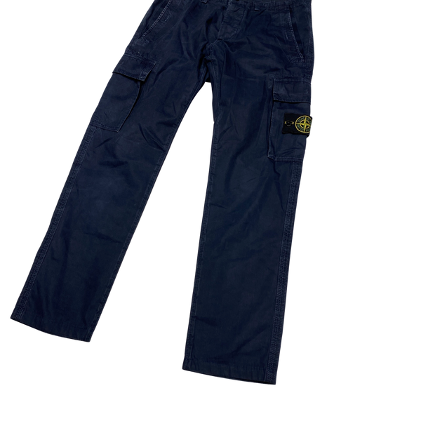 Stone Island Navy Blue Slim Fit Cargo Trousers – Mat's Island