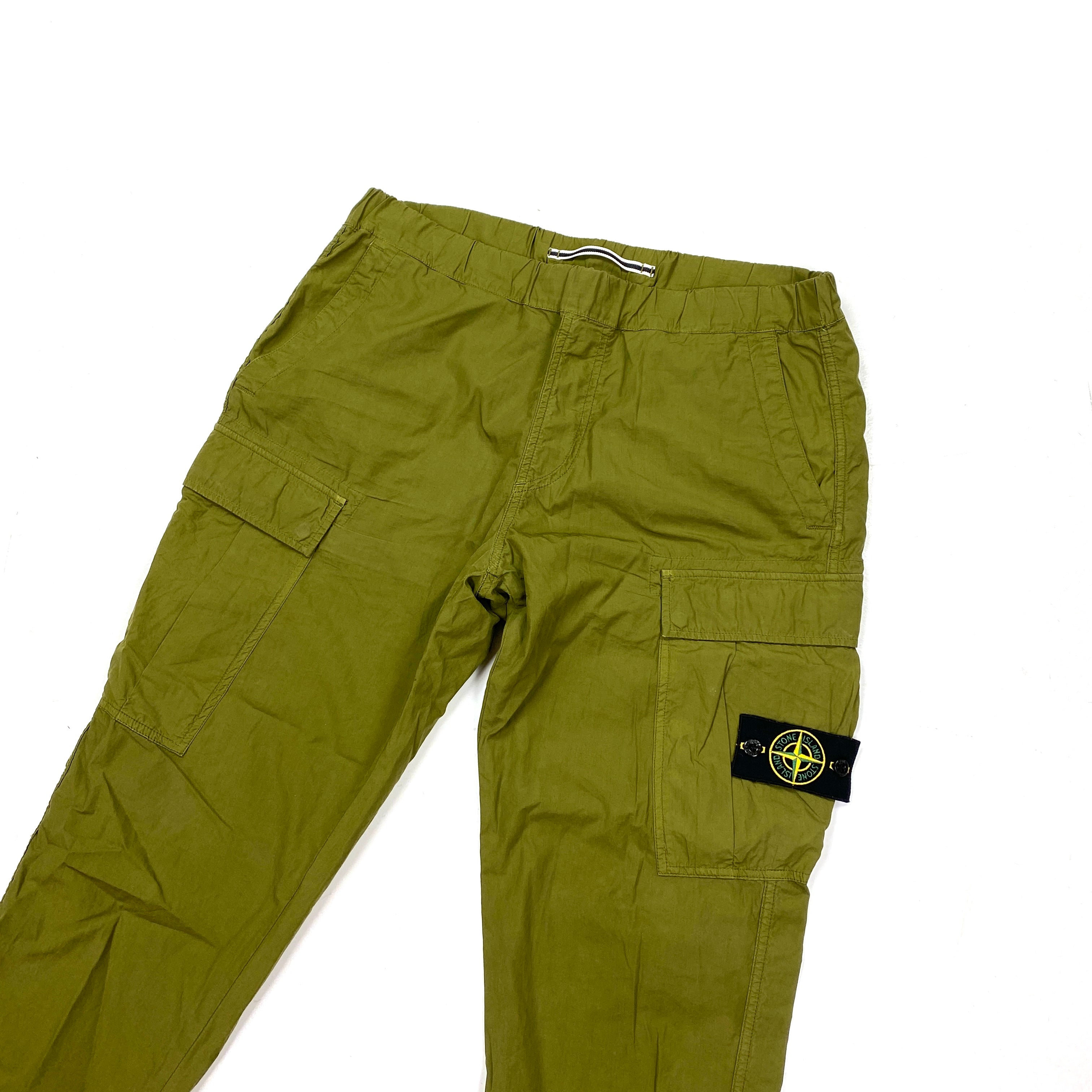 Stone Island Olive Tapered Green Cargo Trousers – MatsIsland
