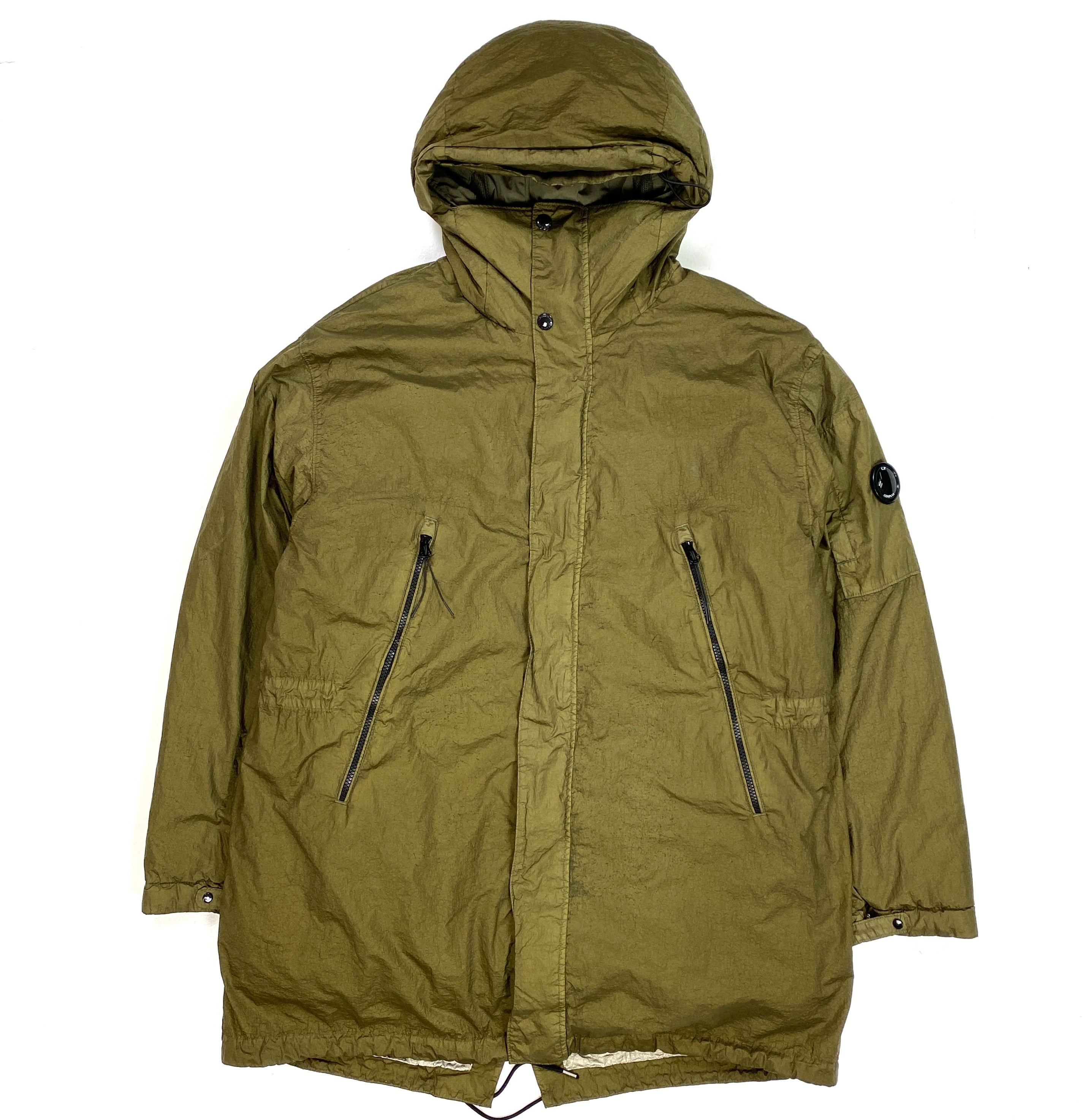 CP Company Olive Nyfoil Down Filled Fishtail Parka – MatsIsland