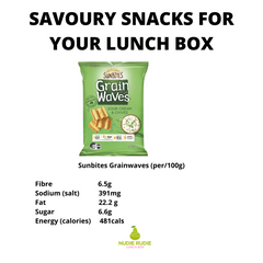 grainwaves lunch box snacks for kids - nudie rudie lunch box