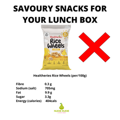 healtheries rice wheels - lunch box snacks for kids - nudie rudie lunch box