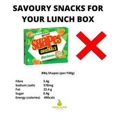 bbq shapes - lunch box snacks for kids - nduie rudie lunch box