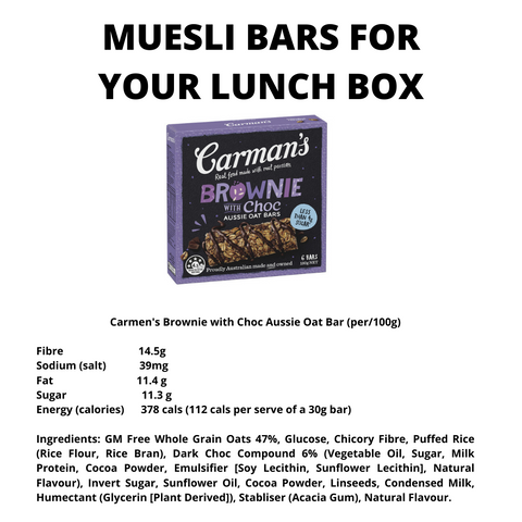 carmens brownie lunch box bars