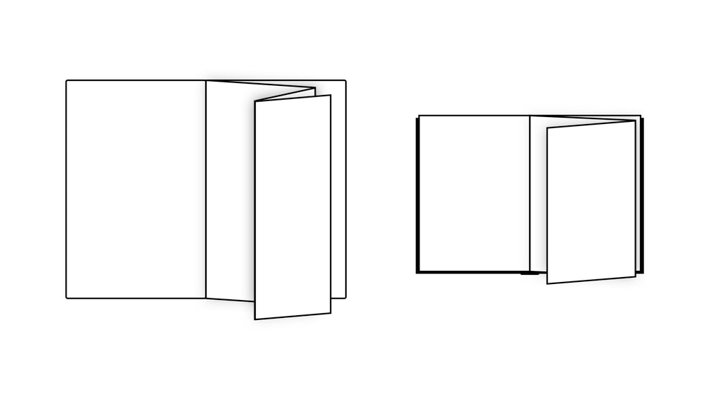 Original Nightingale artifact’s 3-page accordion fold (left) compared to reproduction’s 2-page standard fold.