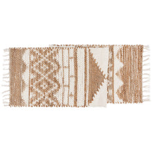 Load image into Gallery viewer, Table Runner 72 Jute/Cotton Villa White
