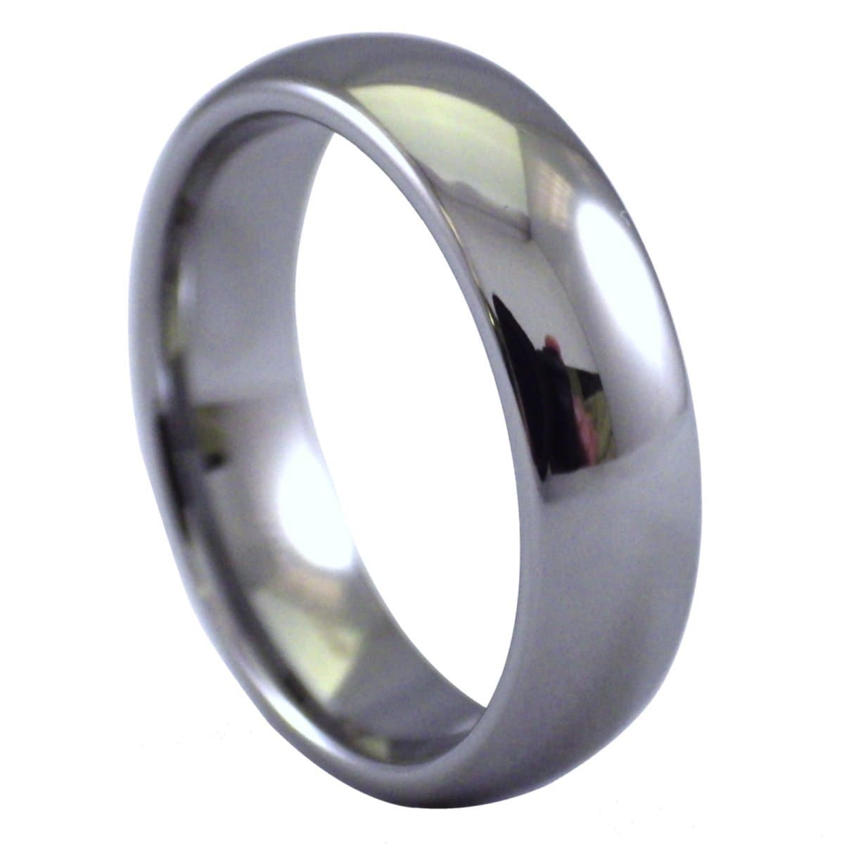 Classic Domed Tungsten Wedding Band - 6mm Wide Ring – Fantasy Forge Jewelry