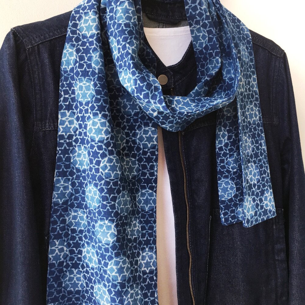 block print scarf