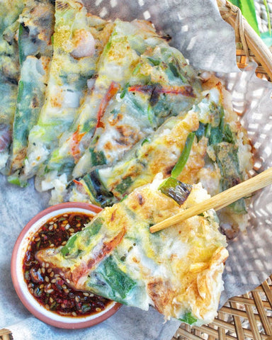 seafood pancake, also known as haemul pajeon. image credit: @ms.pink.mochi