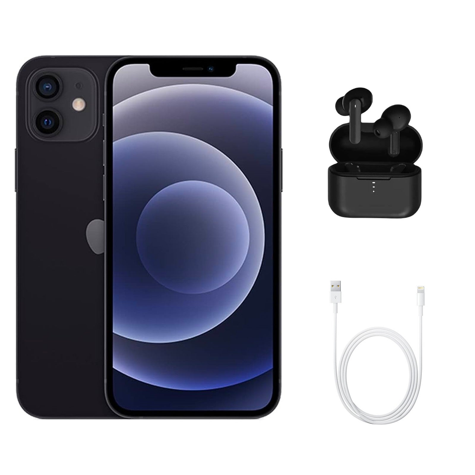 Refurbished iPhone 12 | Unlocked | Bundle with Wireless Earbuds