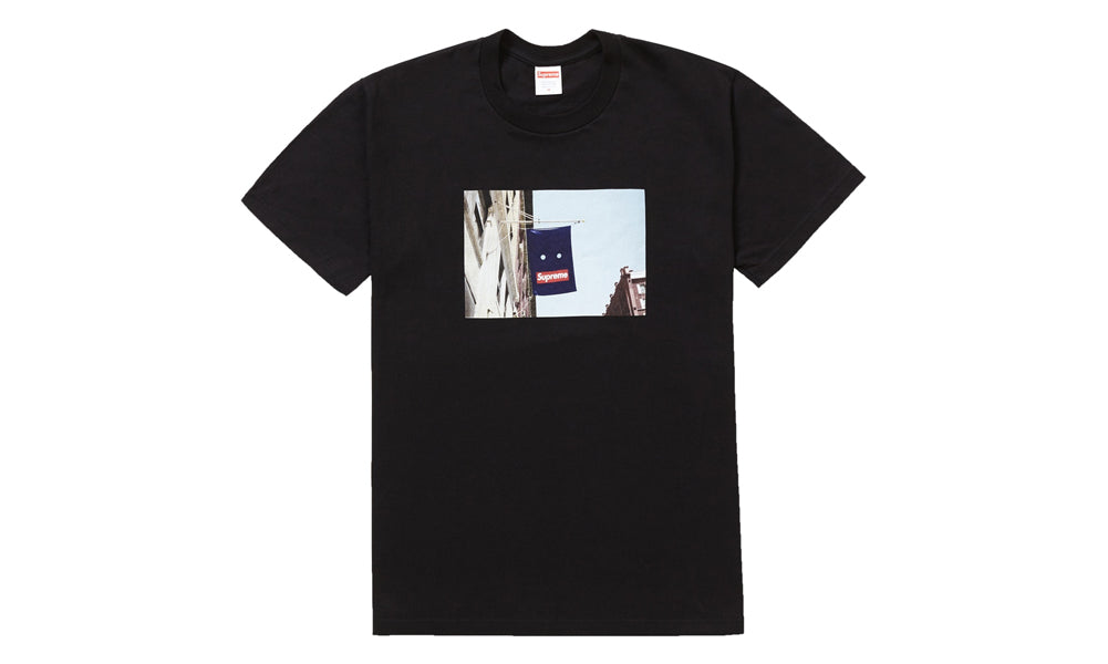 supreme banner tee black