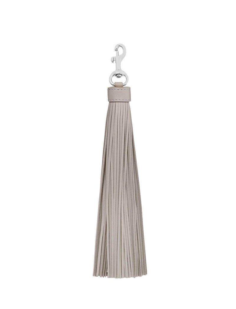 J&M DAVIDSON Fringe Tassel Charm In Gray