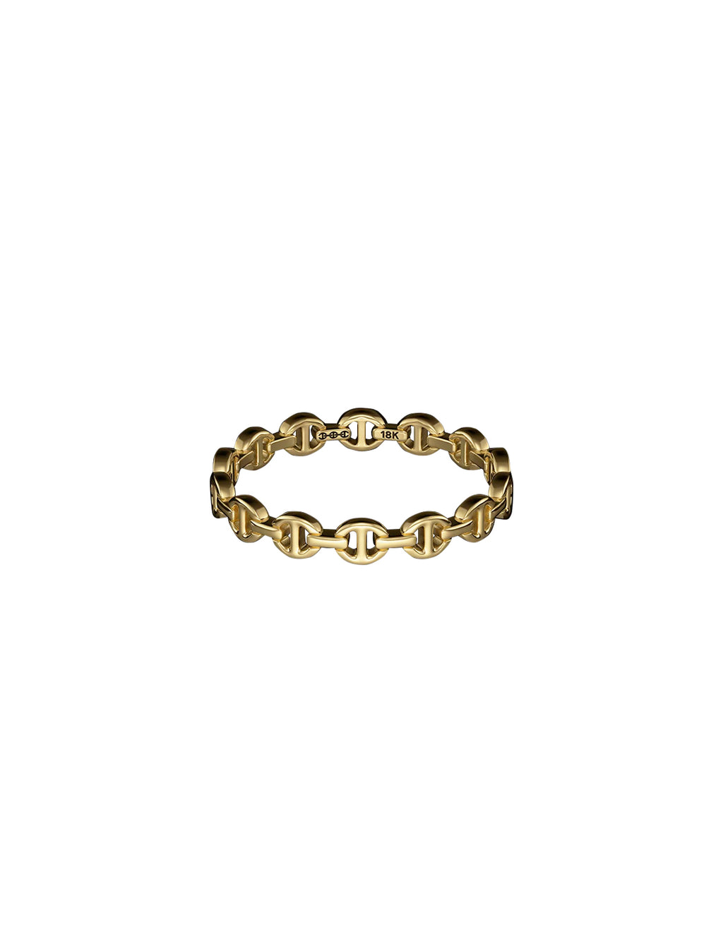 HOORSENBUHS ® Micro Dame Tri-Link I Ring 18k Yellow Gold | Multi