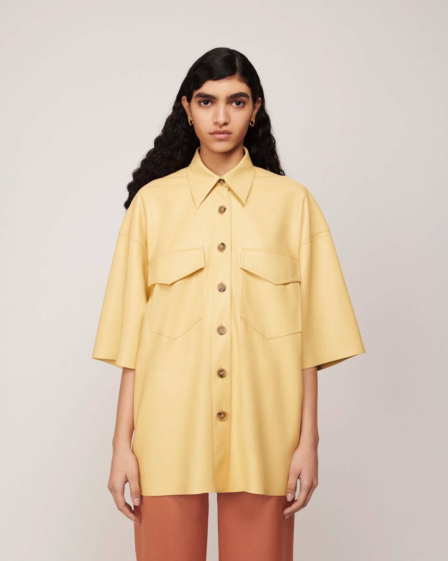 NANUSHKA Roque Shirt In Margarin | Closet Singapore 🅒 – CLOSET Singapore