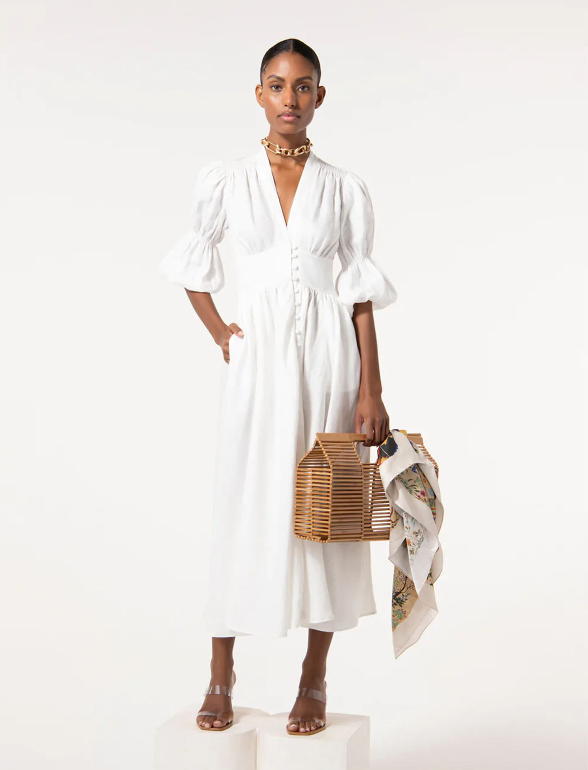 CULT GAIA Willow Dress In White | CLOSET Singapore