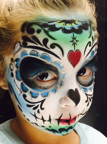 Face Painting Stencil Sugar Skull Love ShowOffs Body Art / ProAiir ...