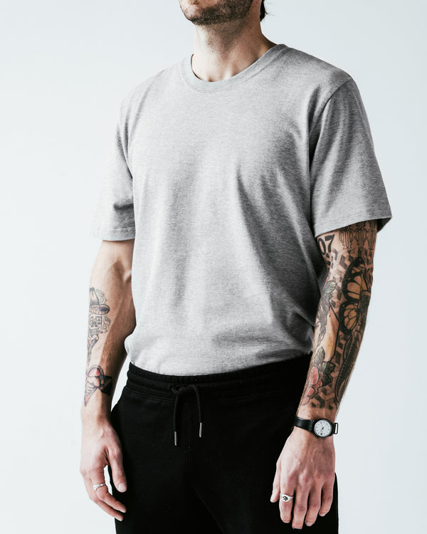 Nigh Core | - Heather Heavyweight Grey House Tee of