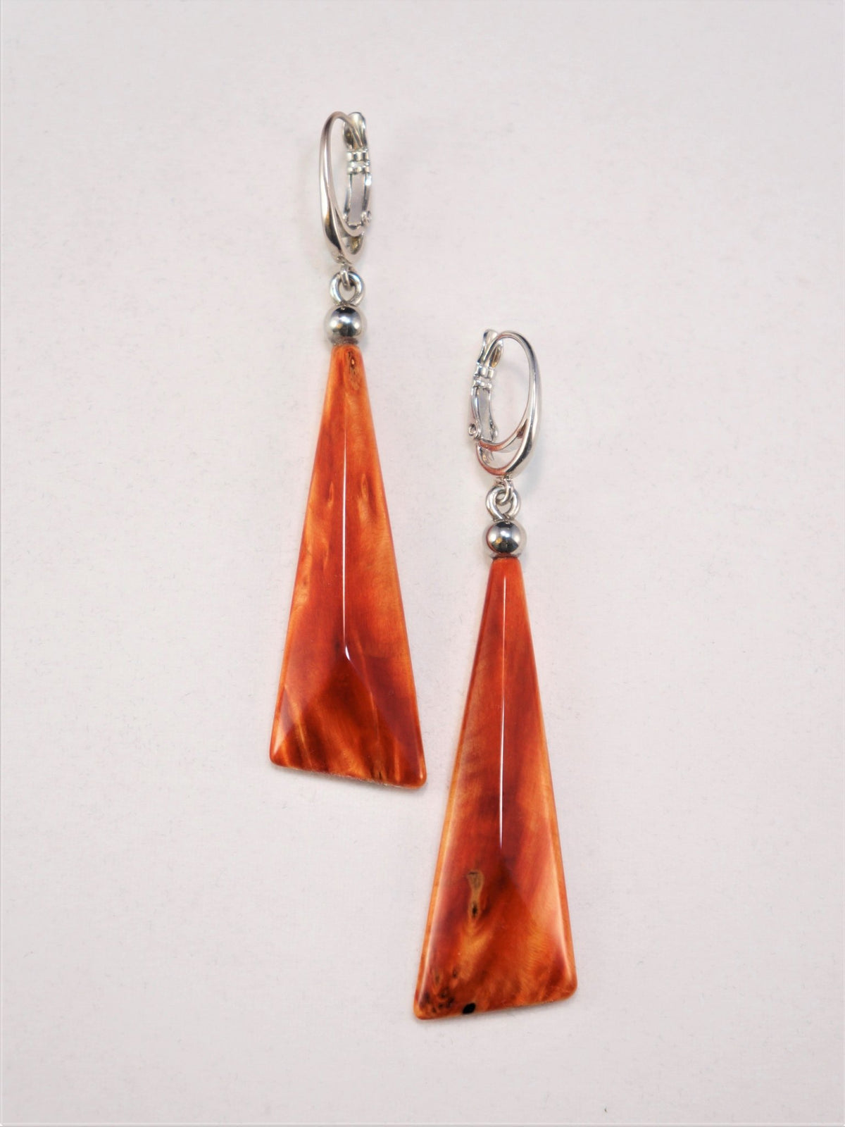 Stabilized and Dyed Maple Burl wood Earrings