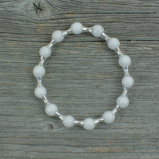 White shop ball bracelet