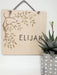 The Elijah Style Personalized Name Sign With Antlers and Leaves - Artfest Ontario - Urban Nest Decor - Personalized Name Signs